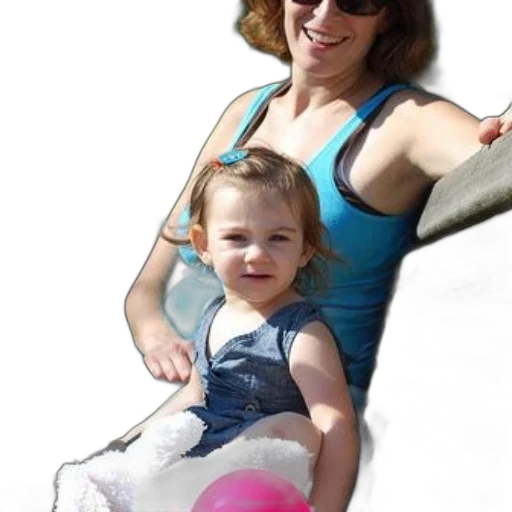 photorealistic, woman, blue, tank transparent PNG cut-out