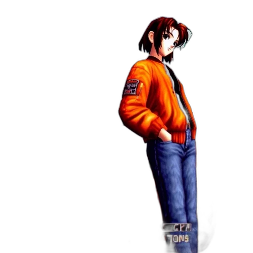 jacket, staff, robot, pixel art transparent PNG cut-out