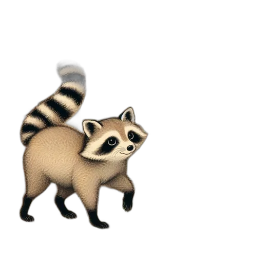 animal, creature, staff, 3d render transparent PNG cut-out