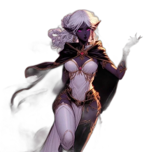 mask, dress, creature, staff transparent PNG cut-out