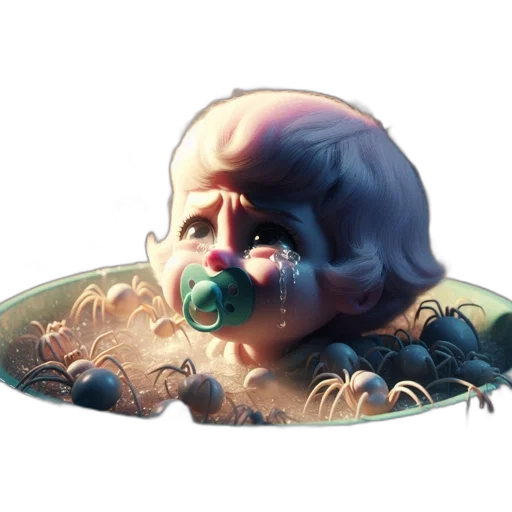 face, creature, mask, hair transparent PNG cut-out