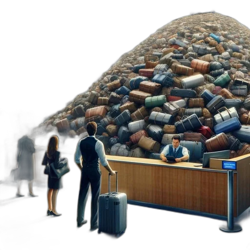 furniture, airport, busy, baggage transparent PNG cut-out