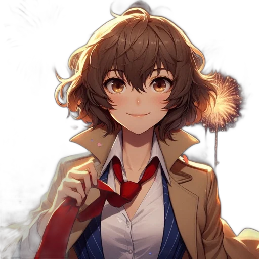 jacket, staff, flower, weapon transparent PNG cut-out