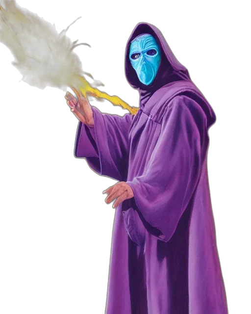 mask, staff, weapon, jacket transparent PNG cut-out