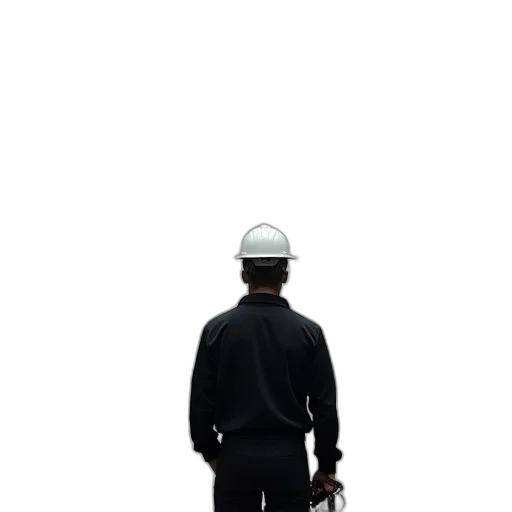 staff, hat, robot, jacket transparent PNG cut-out