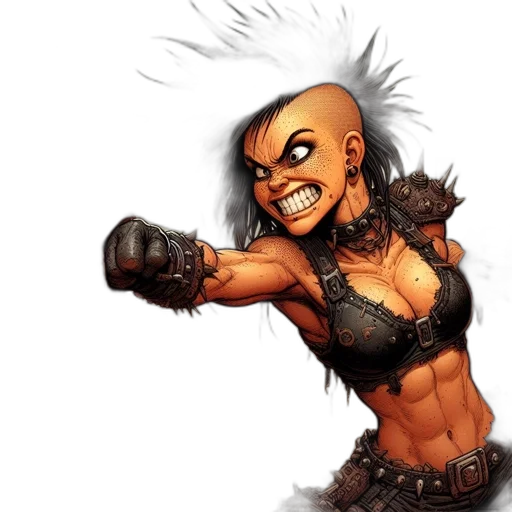 comic book art, concept art, fantasy art, photorealistic transparent PNG cut-out