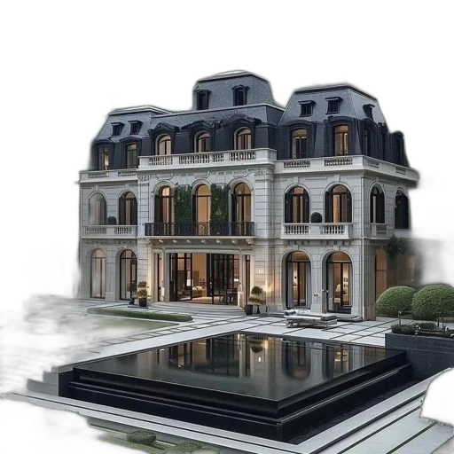 building, 3d render, photorealistic, concept art transparent PNG cut-out