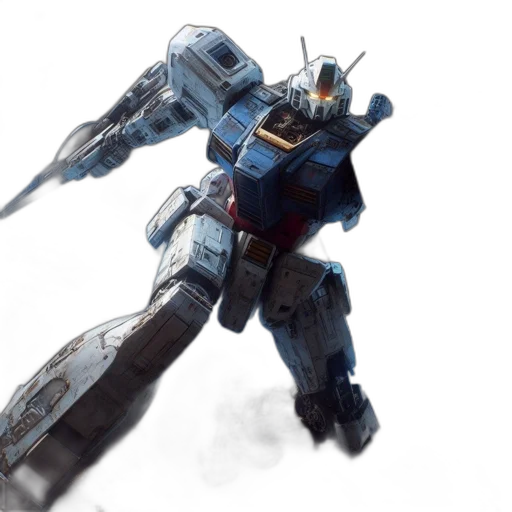 robot, weapon, concept art, 3d render transparent PNG cut-out