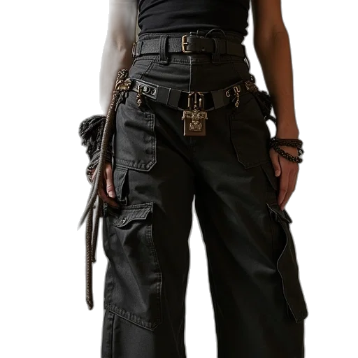 staff, weapon, jacket, cyberpunk transparent PNG cut-out
