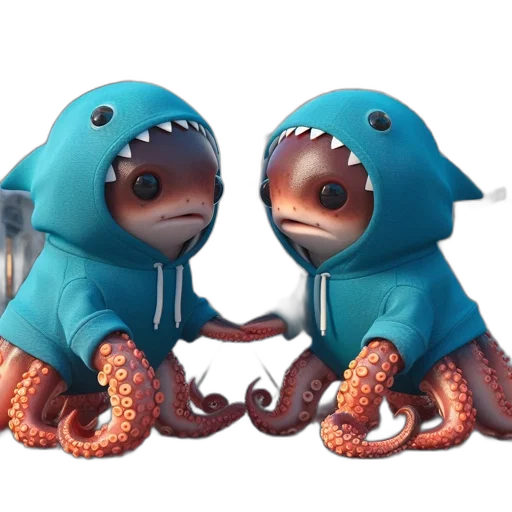 creature, concept art, 3d render, underwater transparent PNG cut-out