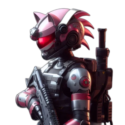 robot, weapon, concept art, cyberpunk transparent PNG cut-out