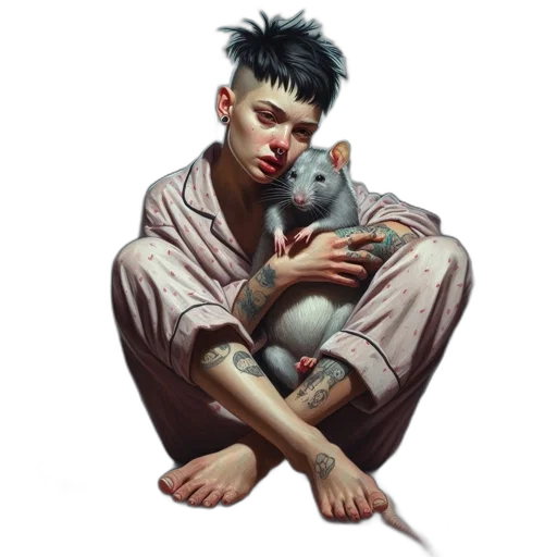 creature, animal, concept art, cyberpunk transparent PNG cut-out