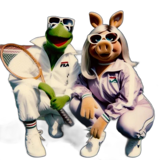 outer space, kermit, frog, miss transparent PNG cut-out