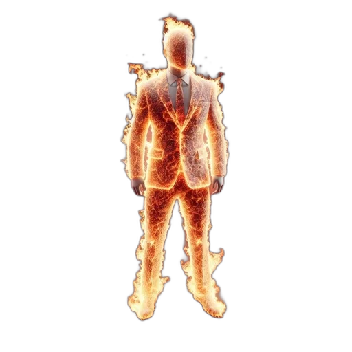 robot, jacket, staff, creature transparent PNG cut-out