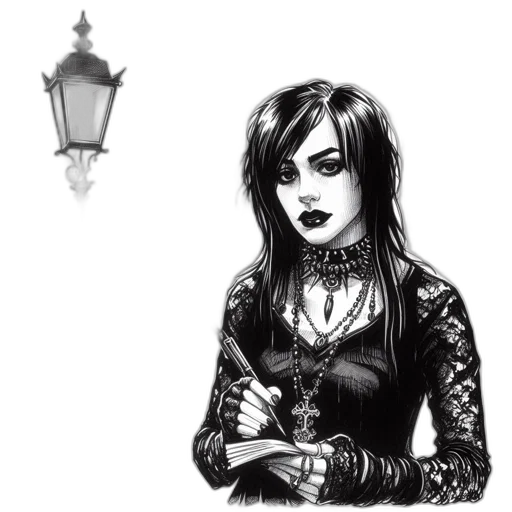 jewelry, dress, staff, comic book art transparent PNG cut-out