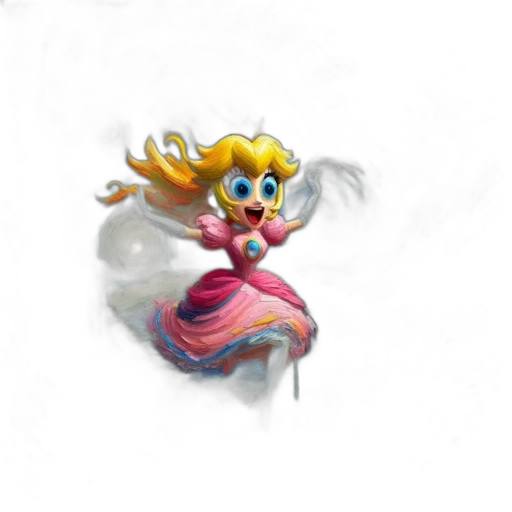 dress, weapon, staff, hair transparent PNG cut-out
