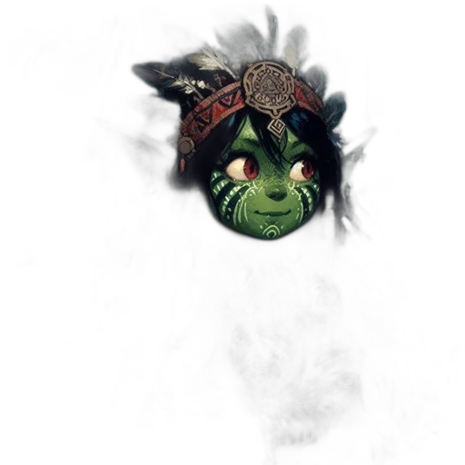 mask, face, staff, dragon transparent PNG cut-out