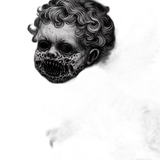 mask, creature, face, hair transparent PNG cut-out