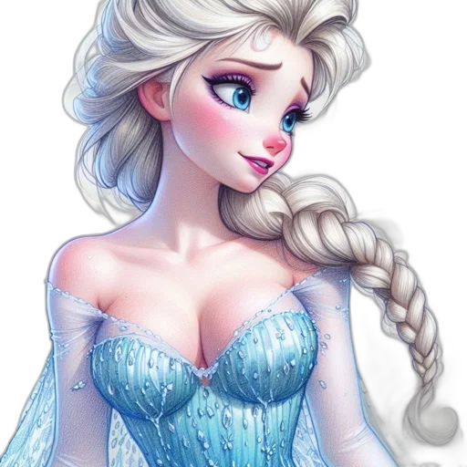 dress, face, crown, fantasy art transparent PNG cut-out