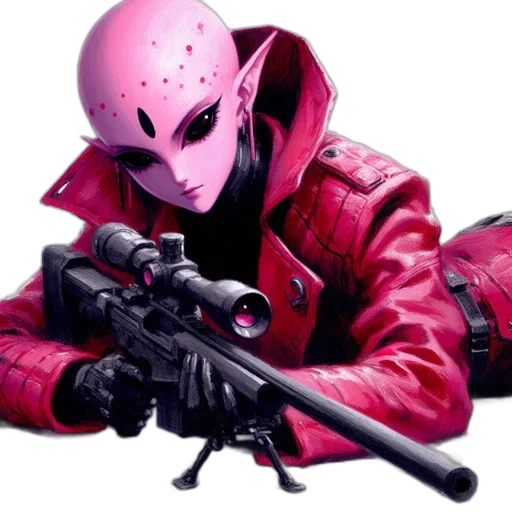 jacket, weapon, mask, concept art transparent PNG cut-out