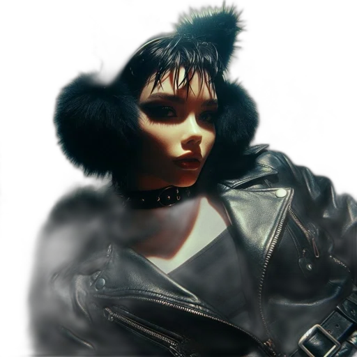 jacket, face, mask, weapon transparent PNG cut-out