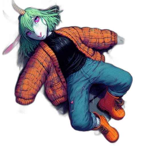 jacket, creature, dragon, mask transparent PNG cut-out