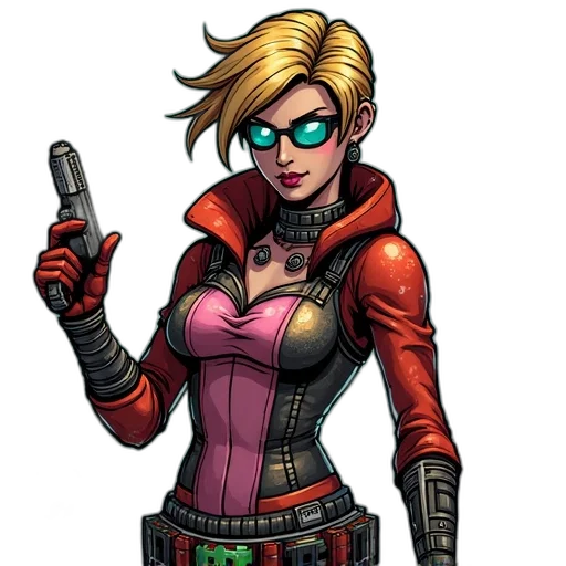 jacket, comic book art, concept art, cyberpunk transparent PNG cut-out
