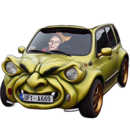 car, creature, animal, face transparent PNG cut-out