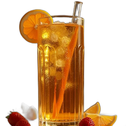 food, photorealistic, 3d render, gold transparent PNG cut-out