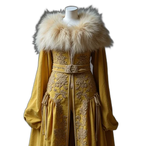 dress, jacket, golden, costume transparent PNG cut-out