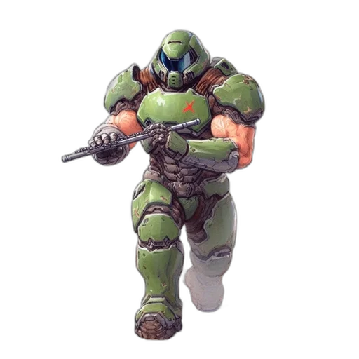 robot, weapon, concept art, 3d render transparent PNG cut-out