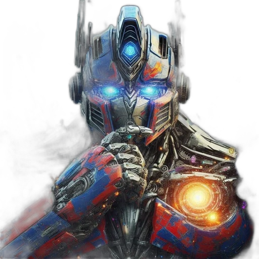 robot, face, mask, weapon transparent PNG cut-out