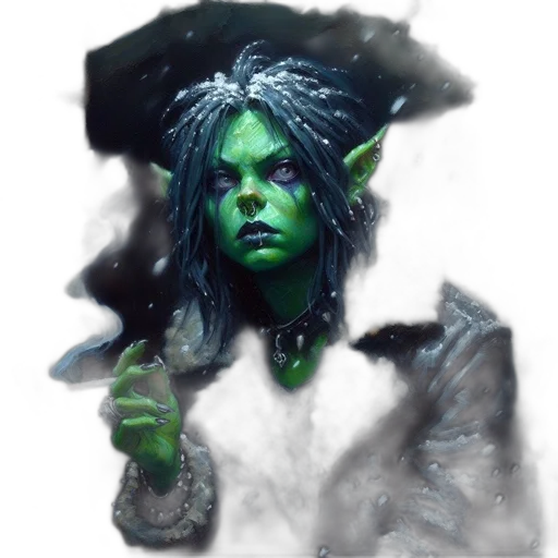 staff, face, creature, fantasy art transparent PNG cut-out