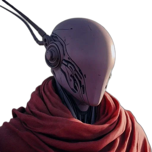mask, staff, face, creature transparent PNG cut-out