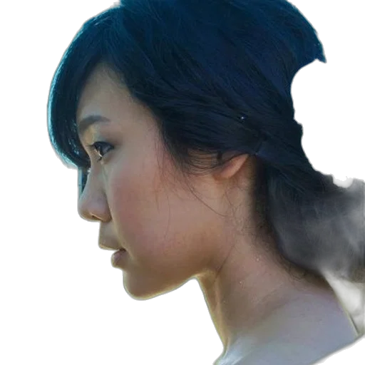 face, hair, crown, staff transparent PNG cut-out
