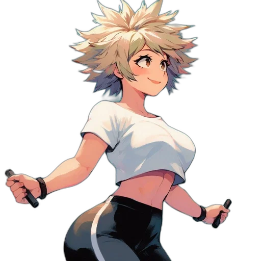 staff, weapon, jacket, hair transparent PNG cut-out