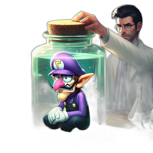 bottle, weapon, concept art, 3d render transparent PNG cut-out
