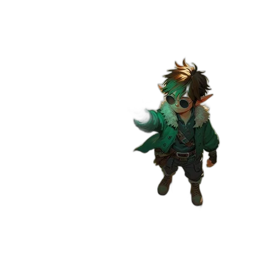 mask, dragon, staff, creature transparent PNG cut-out