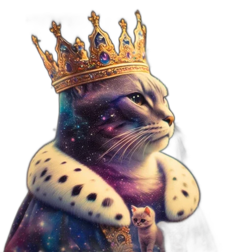 crown, animal, staff, creature transparent PNG cut-out