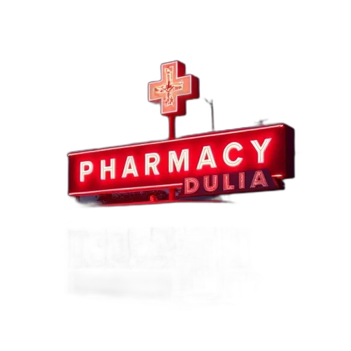 neon, pharmacy, sign, emblem transparent PNG cut-out
