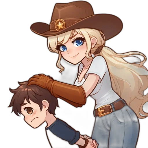 weapon, staff, hat, anime transparent PNG cut-out
