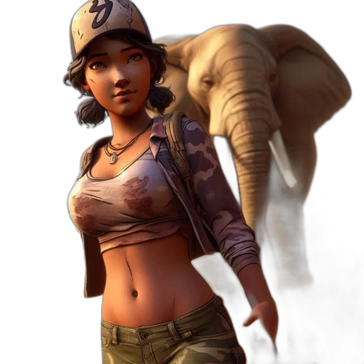 animal, hat, weapon, staff transparent PNG cut-out