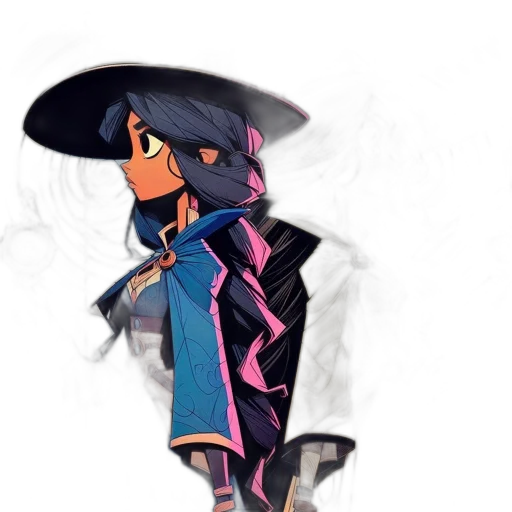 hat, staff, jacket, weapon transparent PNG cut-out