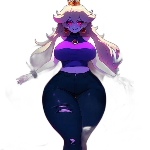 crown, dress, creature, staff transparent PNG cut-out