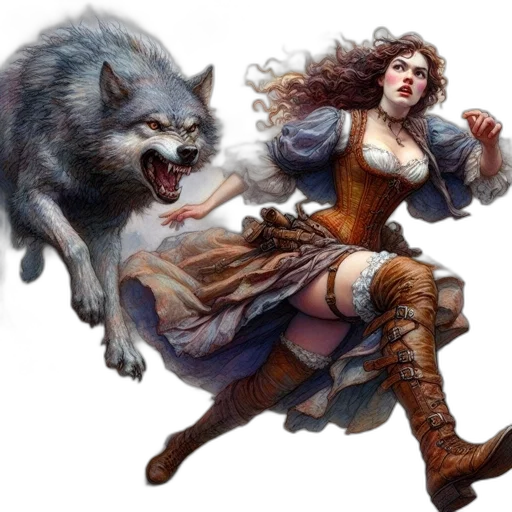 fantasy art, concept art, comic book art, photorealistic transparent PNG cut-out