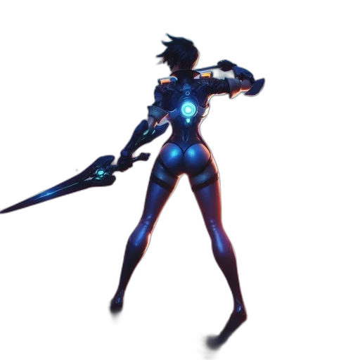 weapon, staff, sword, robot transparent PNG cut-out