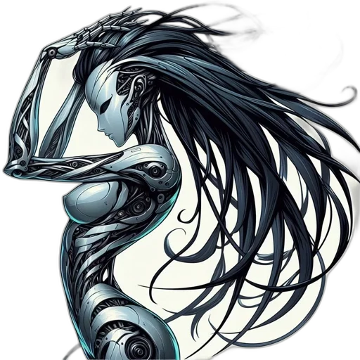 dragon, hair, jewelry, mask transparent PNG cut-out