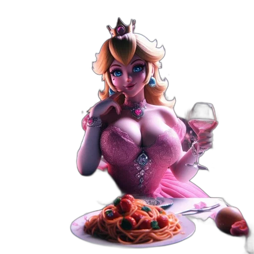 dress, food, concept art, 3d render transparent PNG cut-out