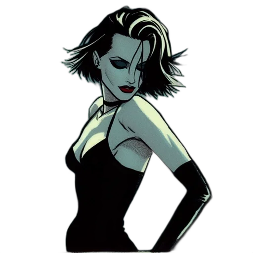 dress, comic book art, cartoon, concept art transparent PNG cut-out