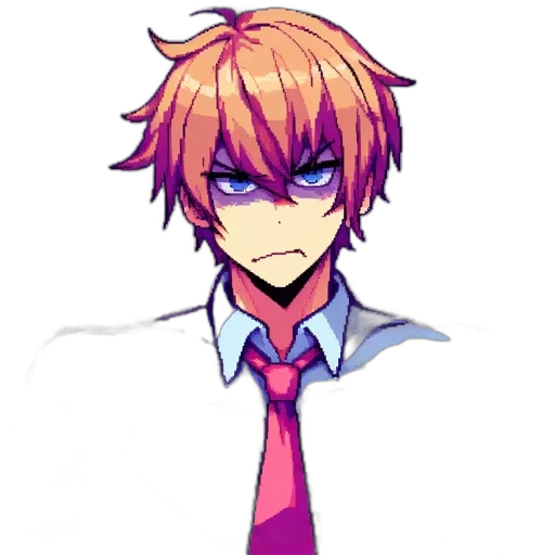 staff, face, anime, pixel art transparent PNG cut-out